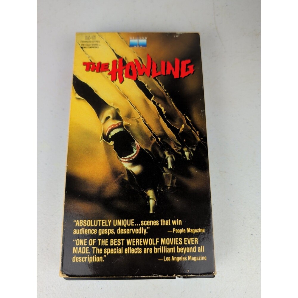The Howling VHS Tape Horror Nelson Entertainment 1980 1984 Artwork Rare